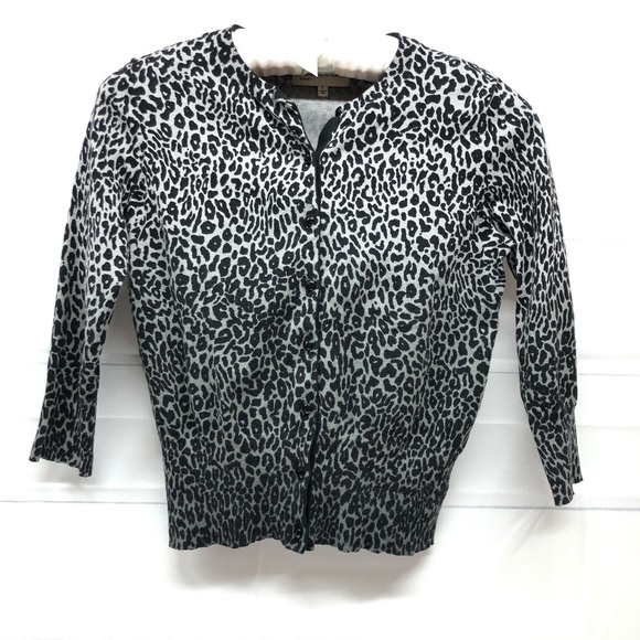 JONES NEW YORK | Cardigan Black White Gray Ombré JONES NEW YORK | Cardigan Black White Gray Ombré